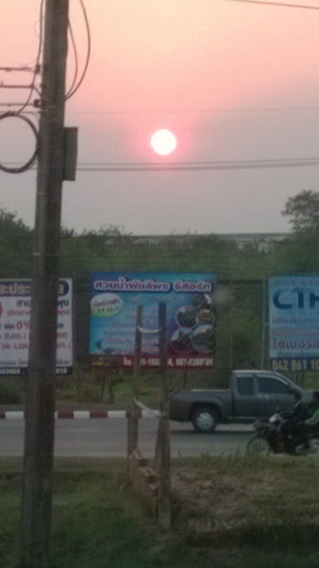タイの朝の太陽